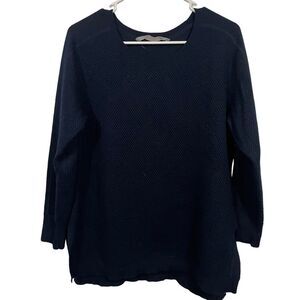 Athleta Navy Blue Heavy Knit Crewneck Sweater